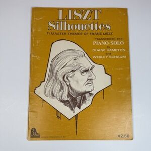 Liszt Silhouettes 11 Master Themes of Franz Liszt Piano Classical Music 1978 Vtg